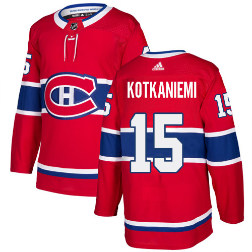 Adidas Canadiens #15 Jesperi Kotkaniemi Red Home Authentic Stitched Youth NHL Jersey